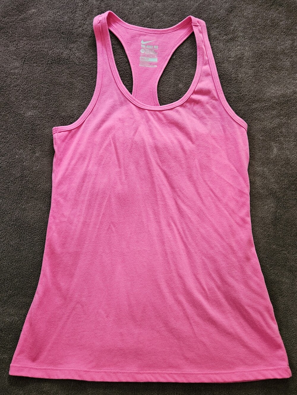 The Nike Tee Dri-Fit Pink Racerback Top XS - EUC